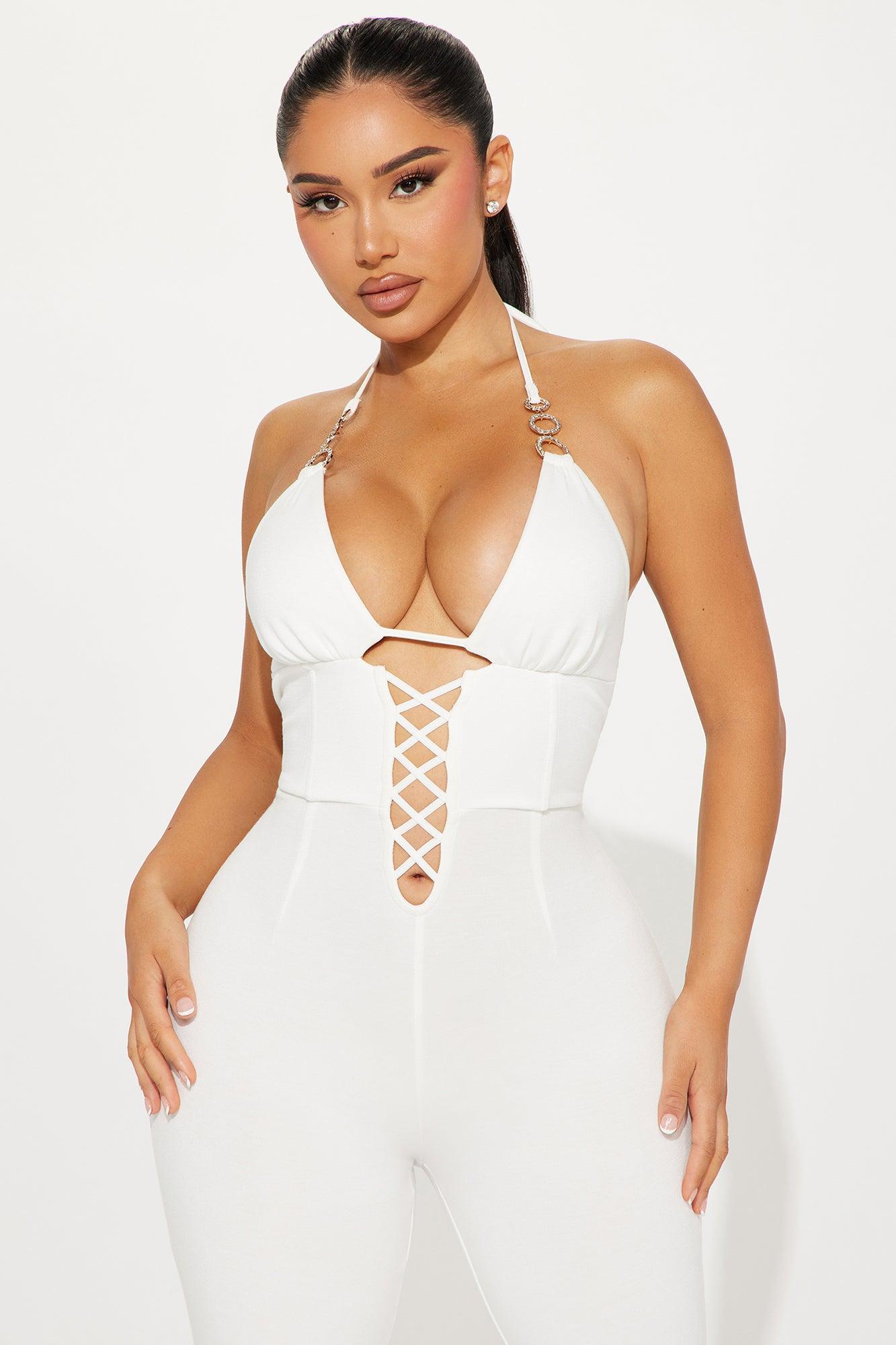 Up In The Air Jumpsuit - White Product Image