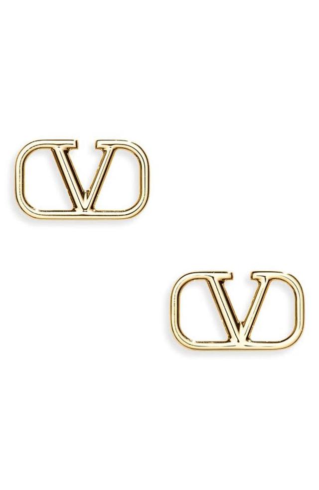 Vlogo Signature Stud Earrings In Gold Product Image