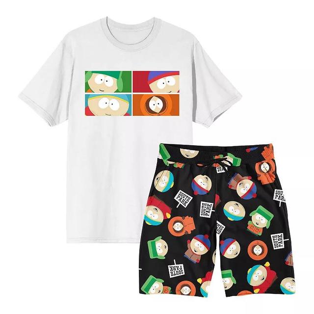 Mens South Park 2-Piece Pajama Top & Pajama Shorts Sleep Set Product Image