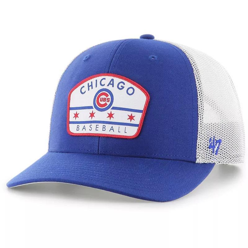 Mens 47 Royal Chicago Cubs Retro Region Patch Trucker Adjustable Hat Product Image