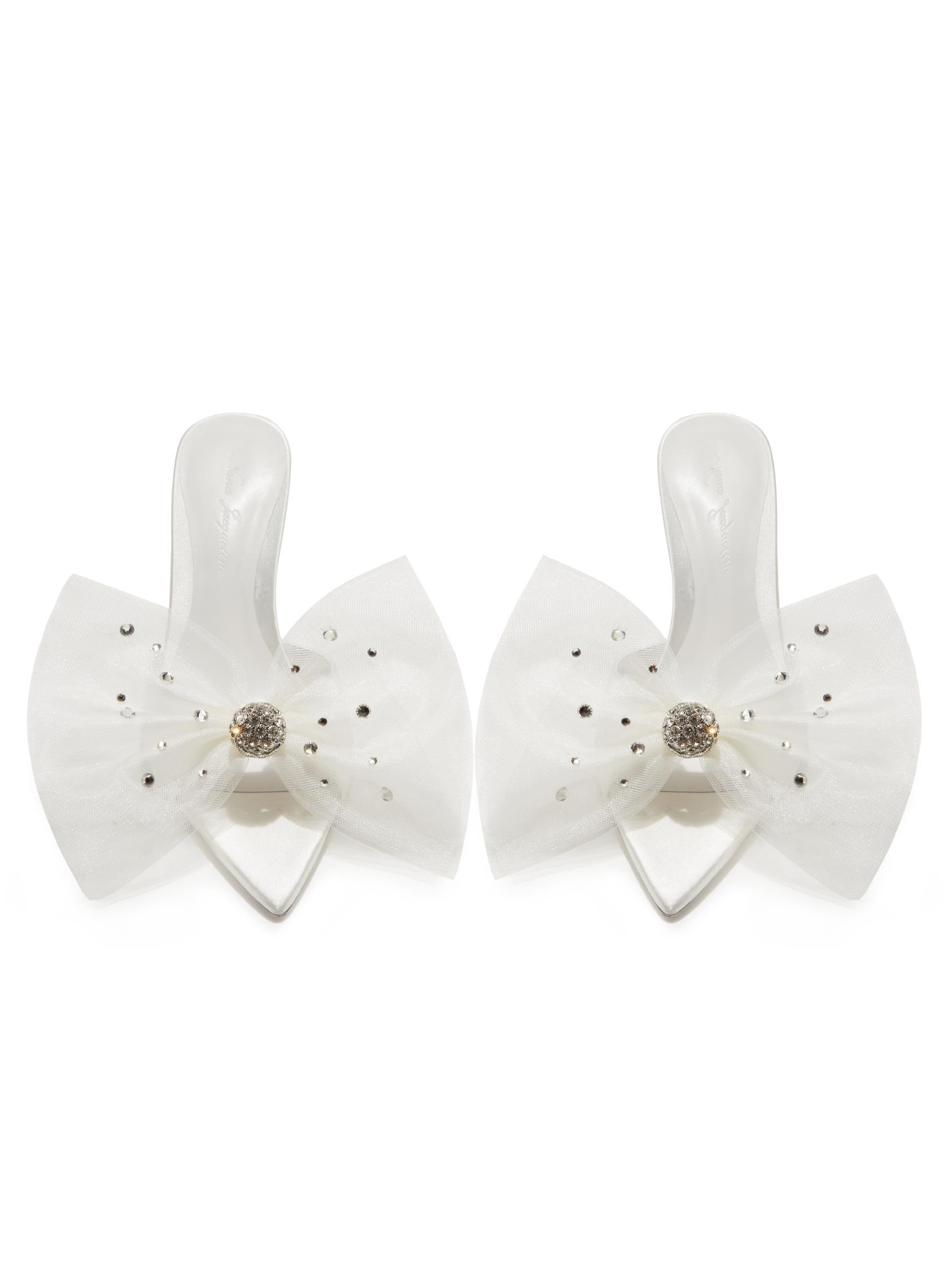 Isabella Bow Heels (White) (Final Sale) Product Image