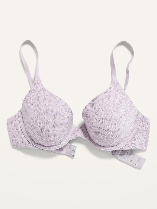 Full-Coverage Lace Underwire Bra Product Image