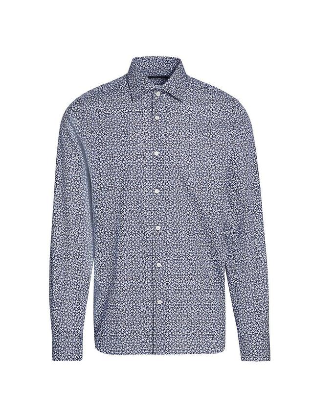 Mens COLLECTION Floral Button-Front Shirt Product Image