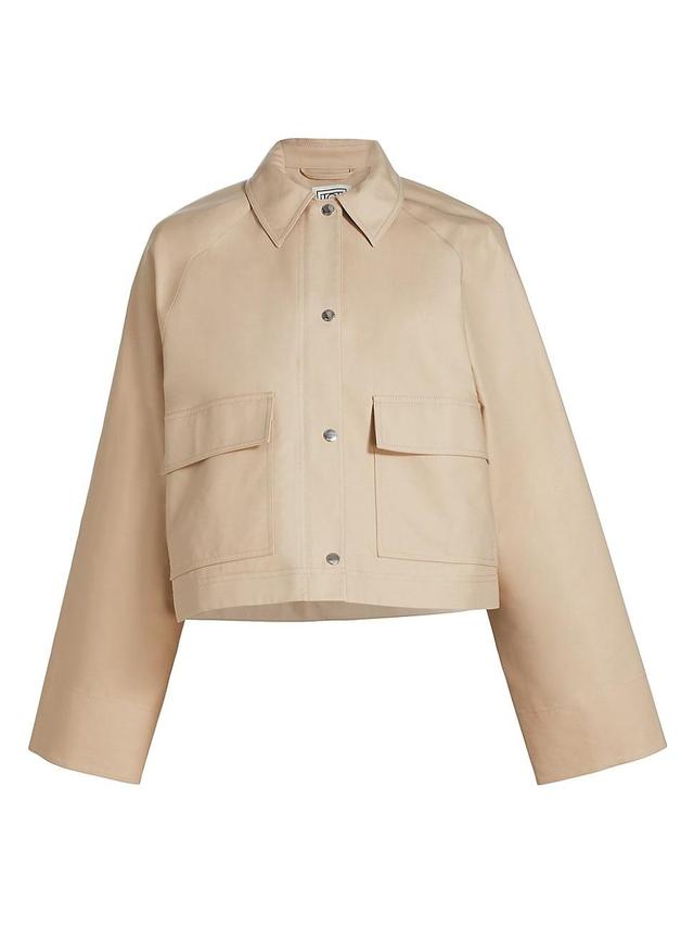 Womens Cotton Crop Jacket Product Image