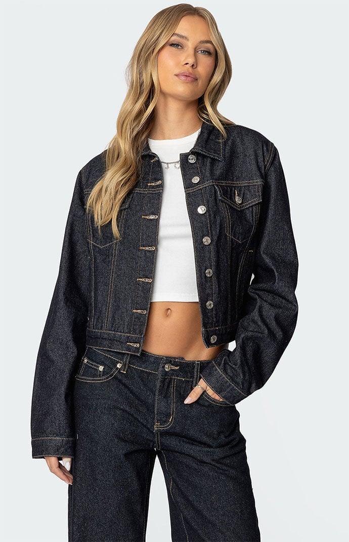 Edikted Womens Barb Denim Jacket Product Image