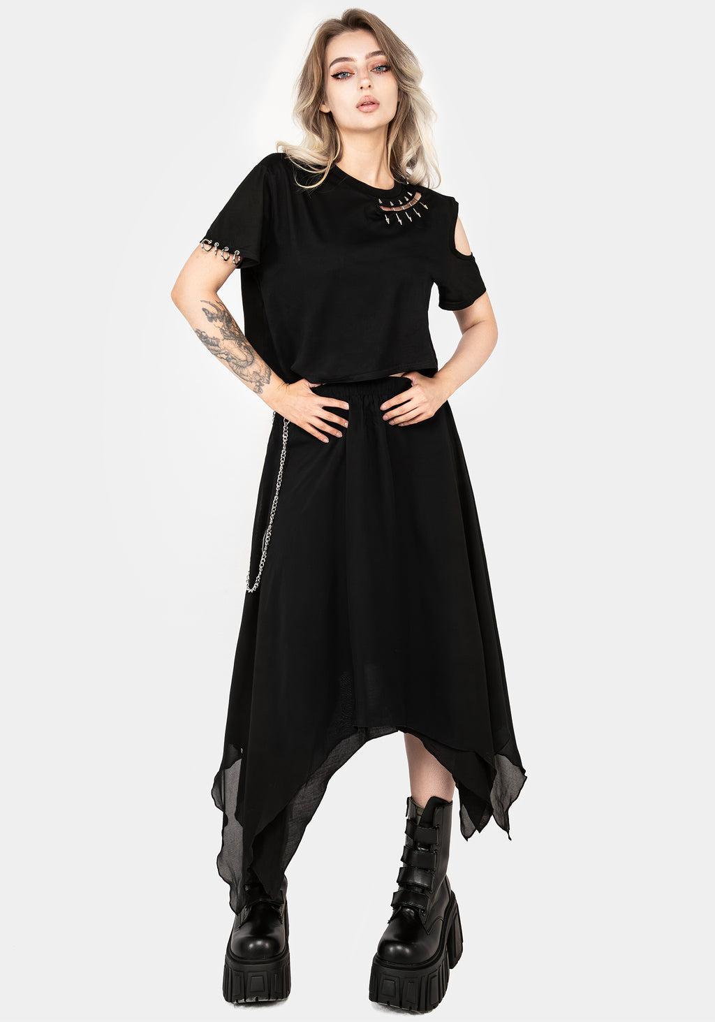 Levitate Chain Detail Midi Skirt Product Image