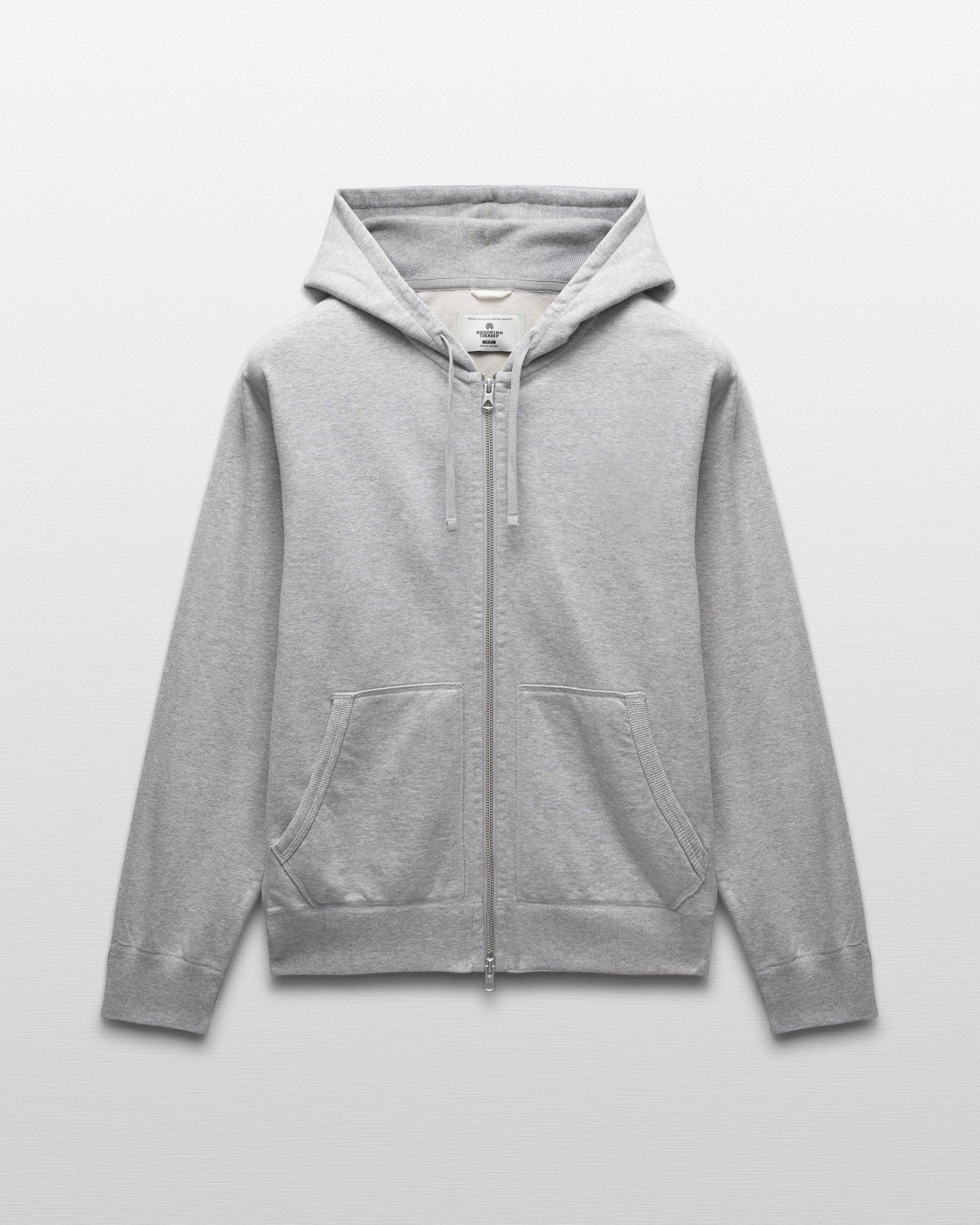 Midweight Terry Standard Zip Hoodie Male Product Image