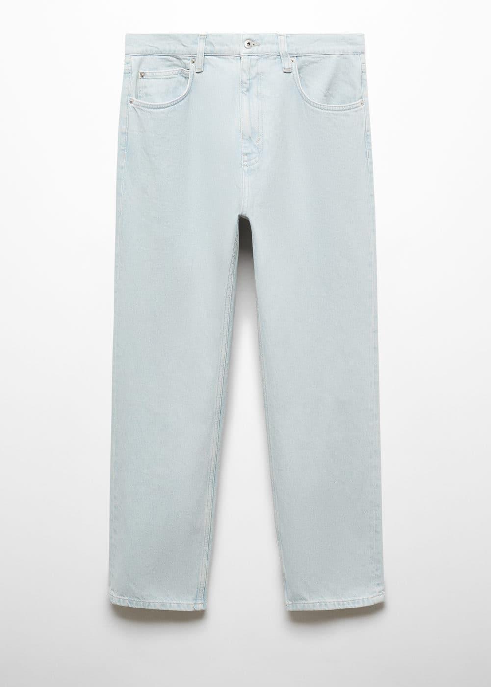 MANGO MAN - Relaxed fit washed effect jeans bleach blueMen Product Image