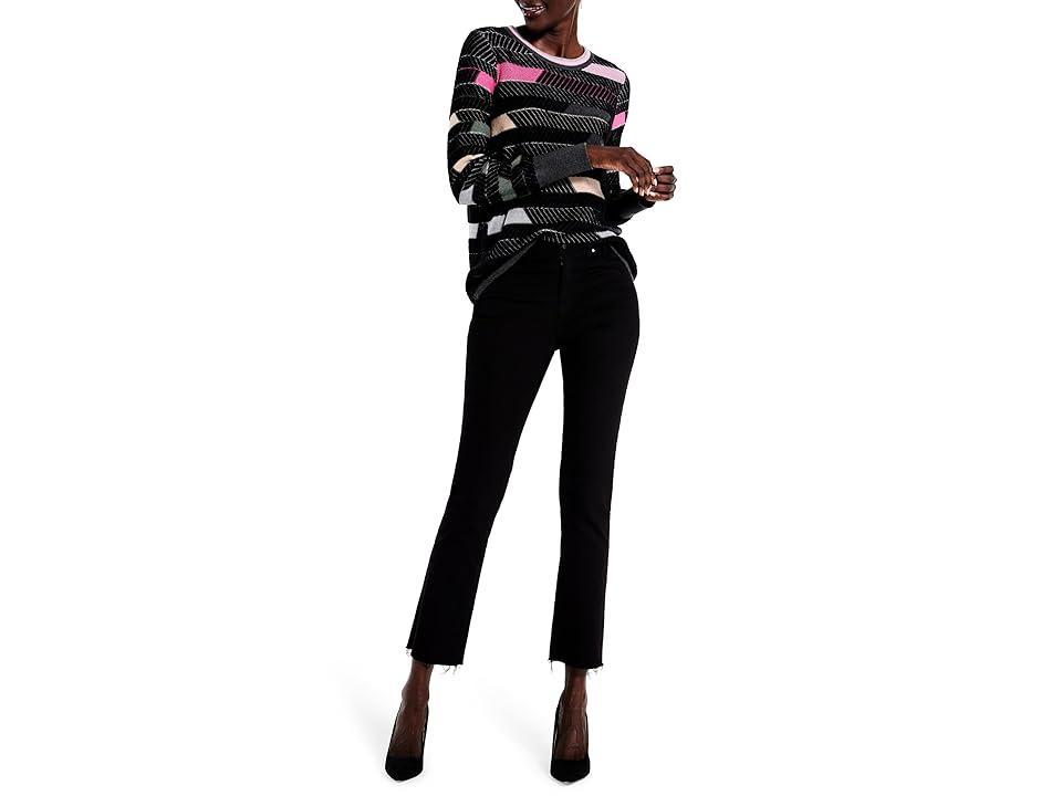 NIC+ZOE Shaded Stripes Cotton Blend Sweater Product Image