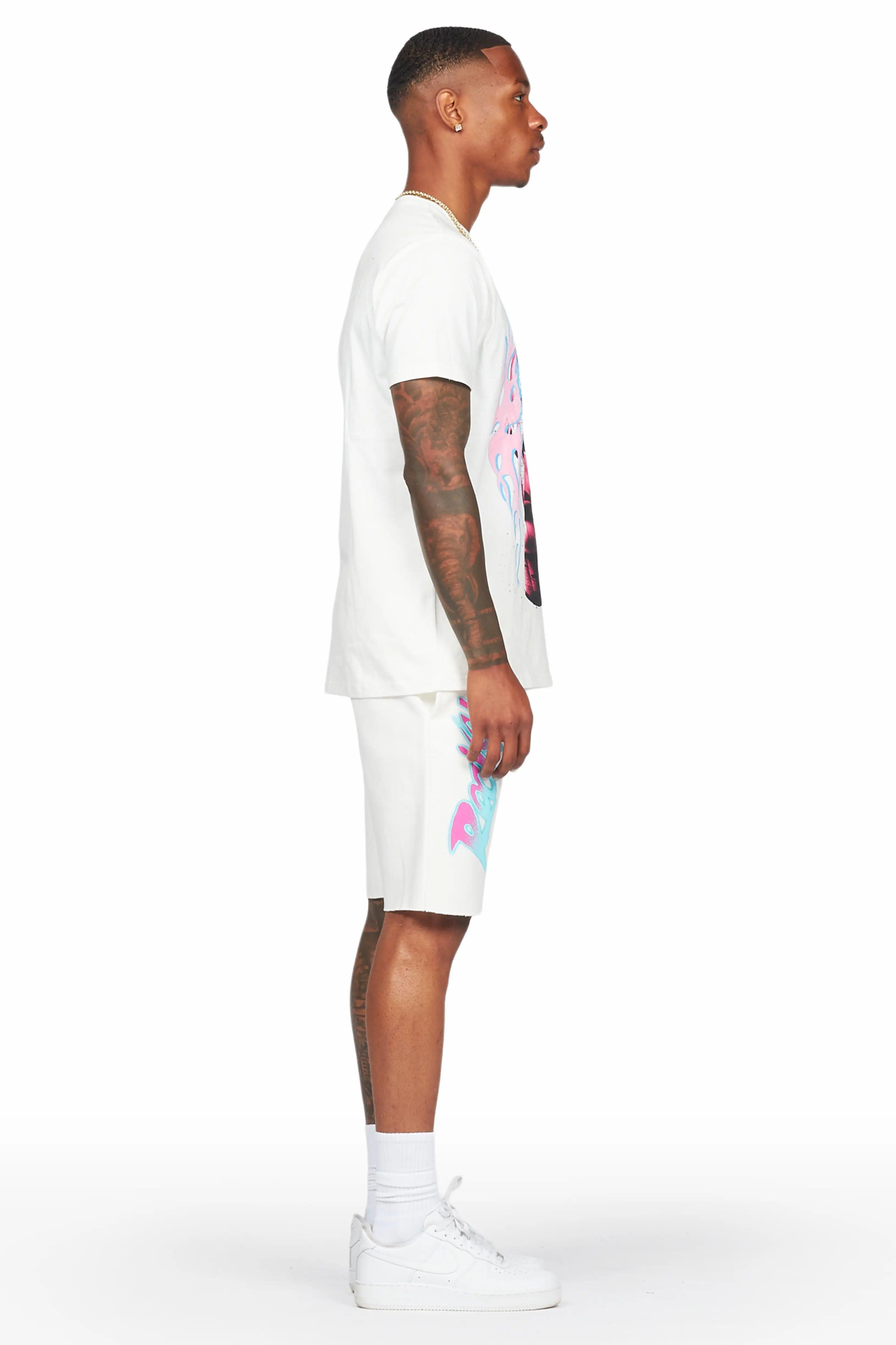 Oberon White T-Shirt/Short Set Male Product Image