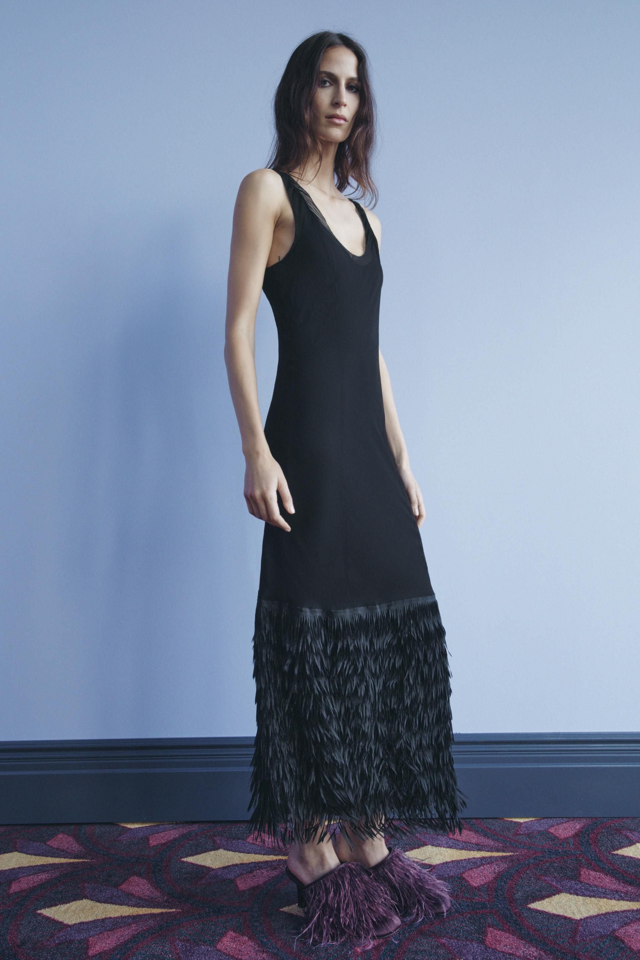 STRAPPY FRINGED DRESS Product Image