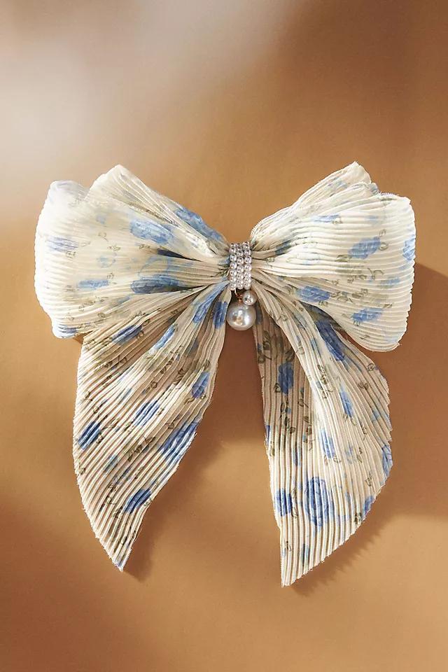 Pleated Floral Bow Product Image