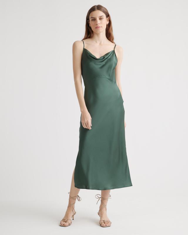 Women's Cowl Neck Slip Dress Mulberry Silk Product Image