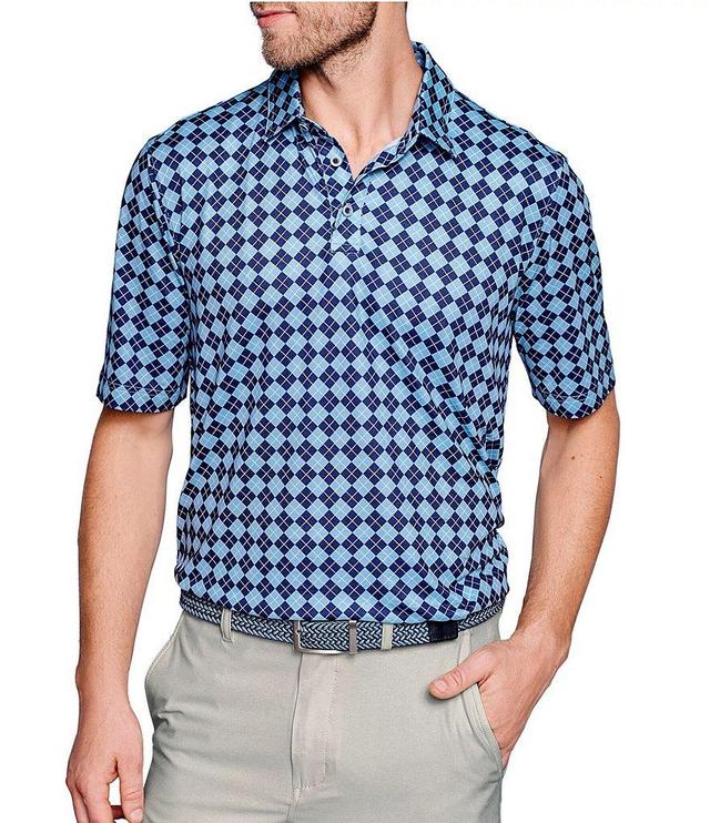 Johnston & Murphy XC4 Argyle Performance Short Sleeve Polo Shirt Product Image