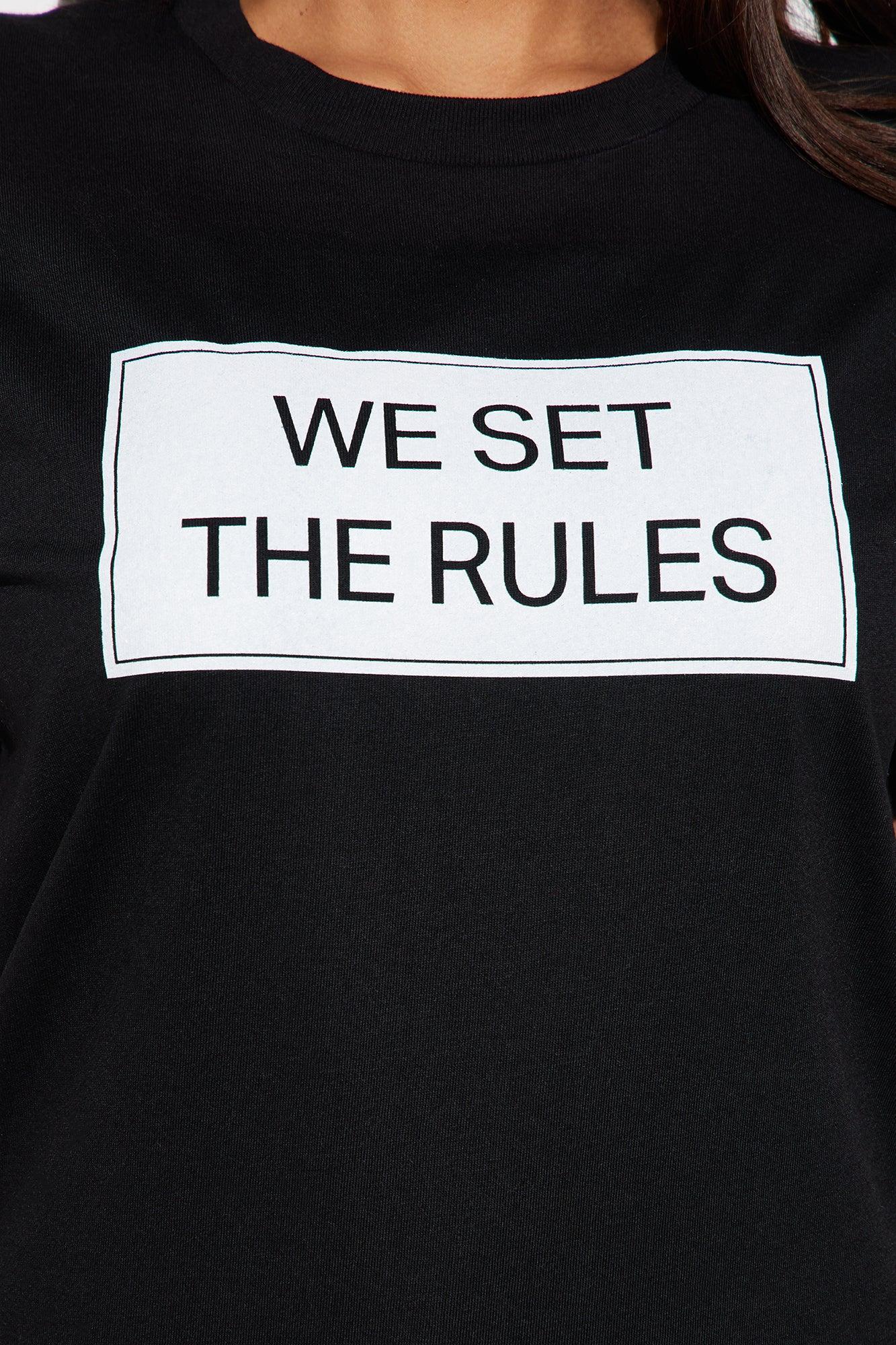 We Set The Rules T-Shirt - Black/combo Product Image