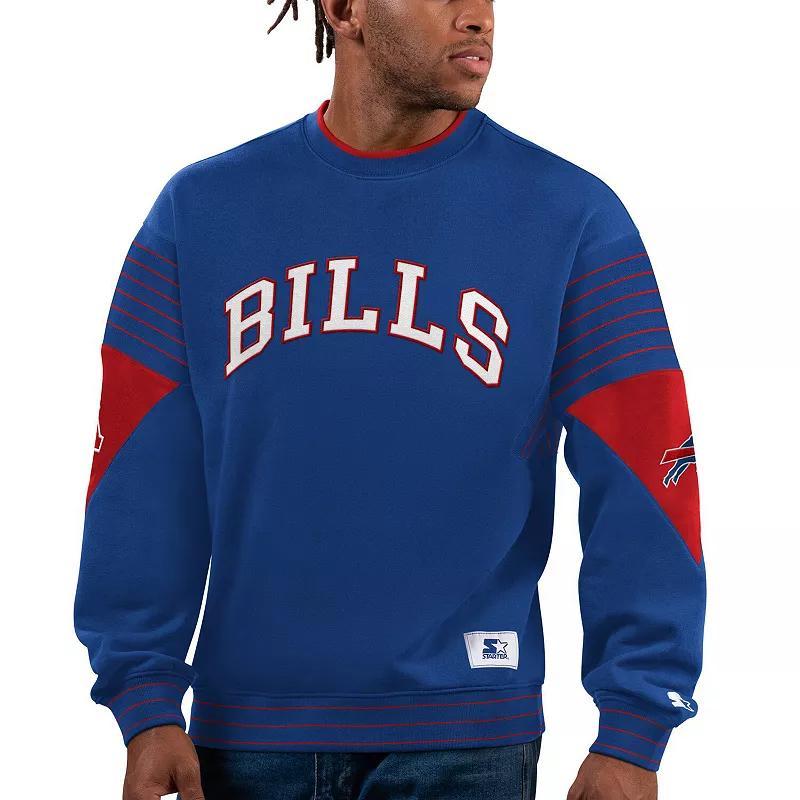 Mens Starter Royal Buffalo Bills Face-Off Pullover Sweatshirt Product Image