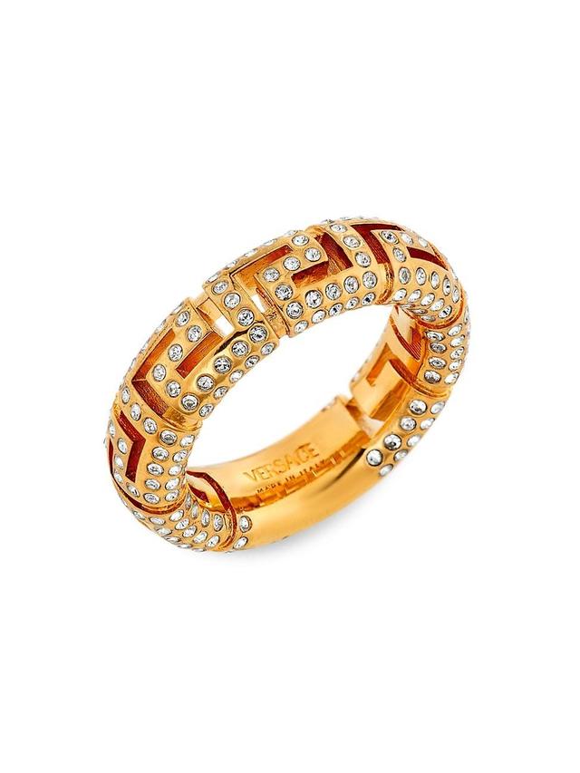 Womens Goldtone & Glass Crystal Greca Ring Product Image