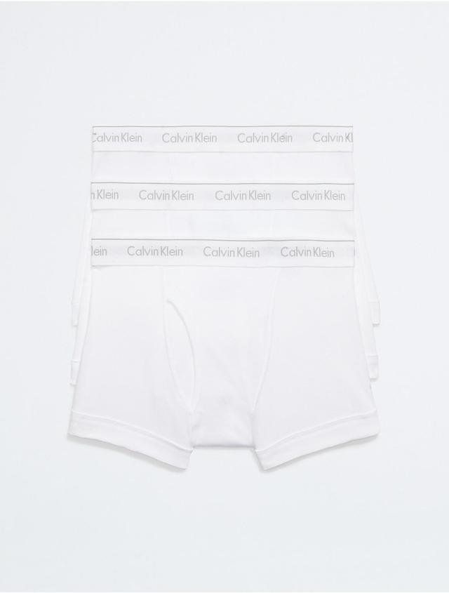 Calvin Klein Mens Cotton Classics 3-Pack Trunk - White - XXL Product Image