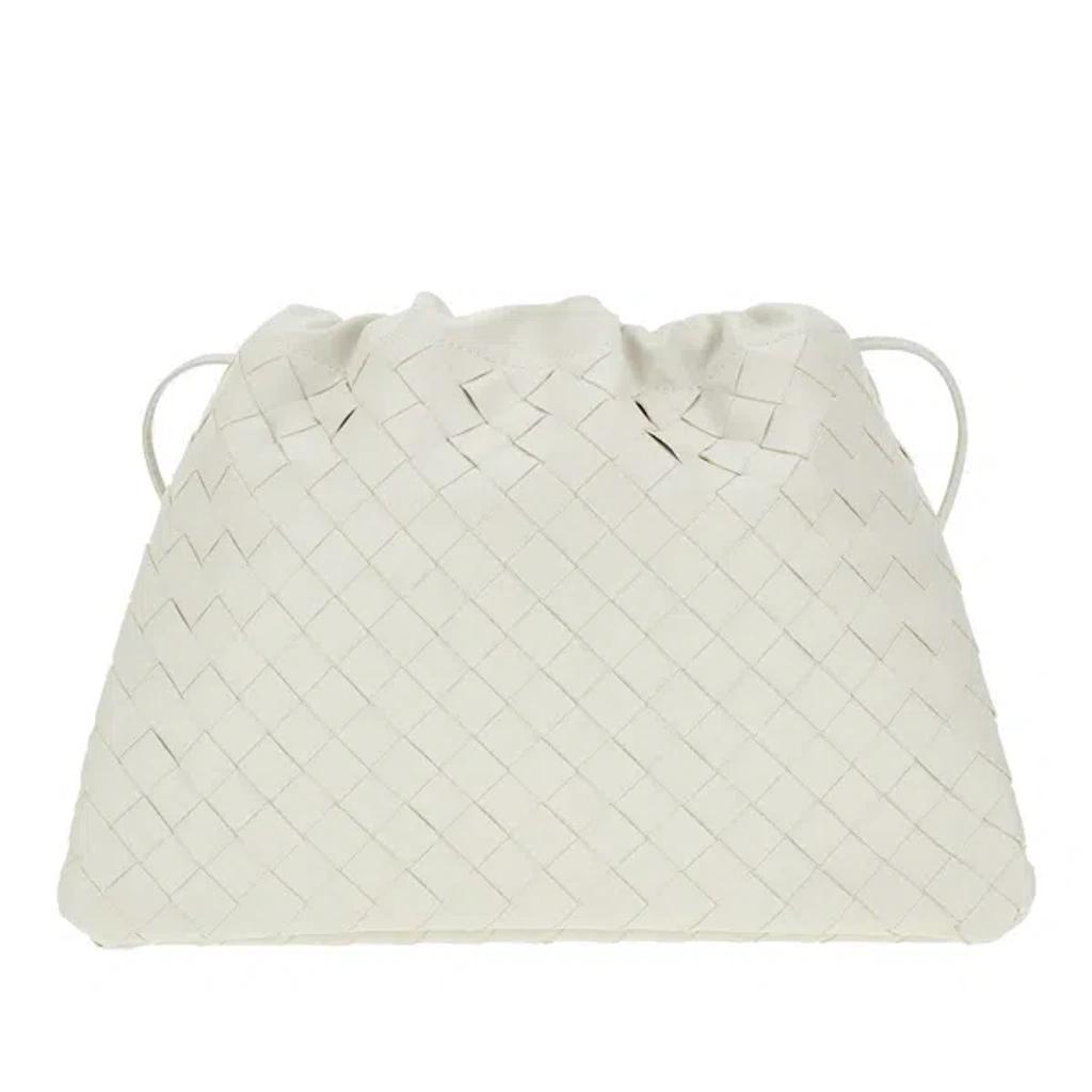 BOTTEGA VENETA Media Clutch Bag In White Product Image