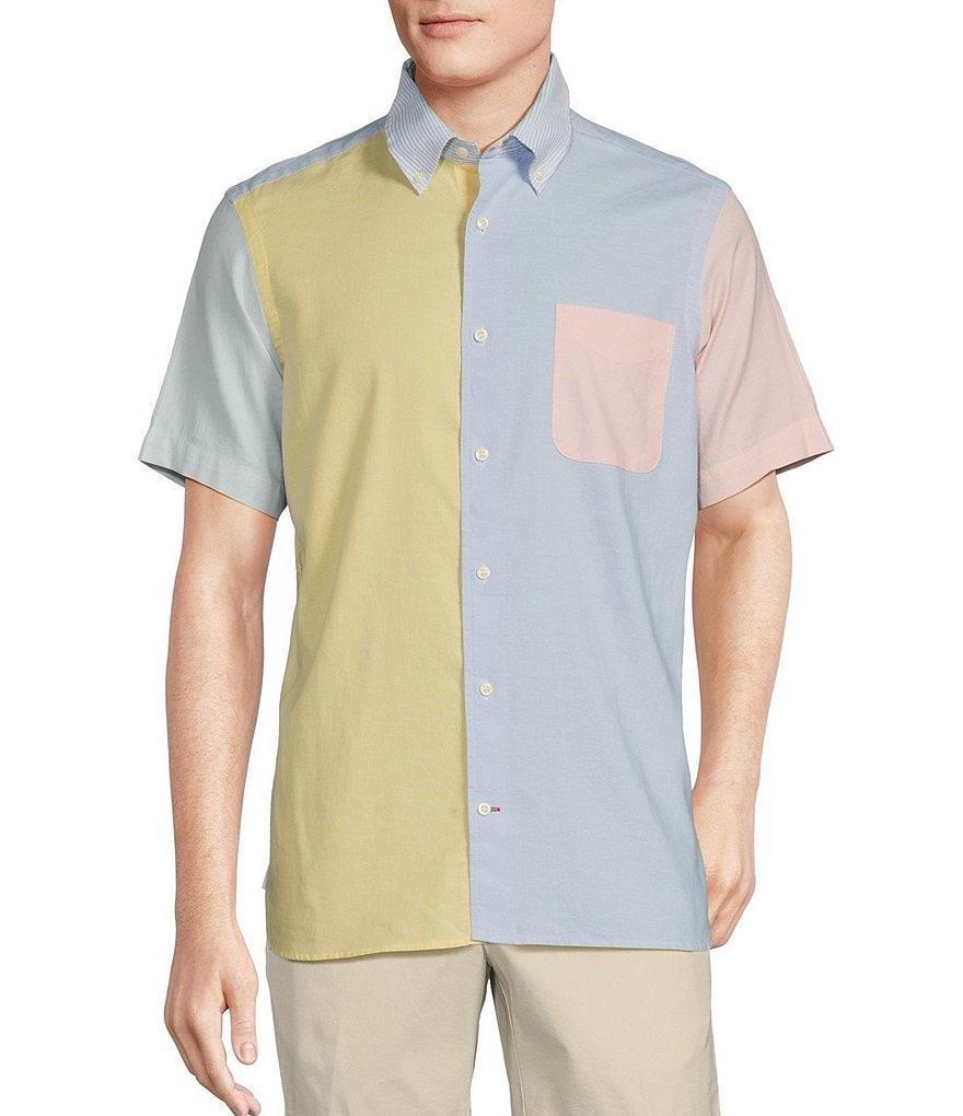 Cremieux Blue Label Multicolor Oxford Short Sleeve Woven Shirt Product Image