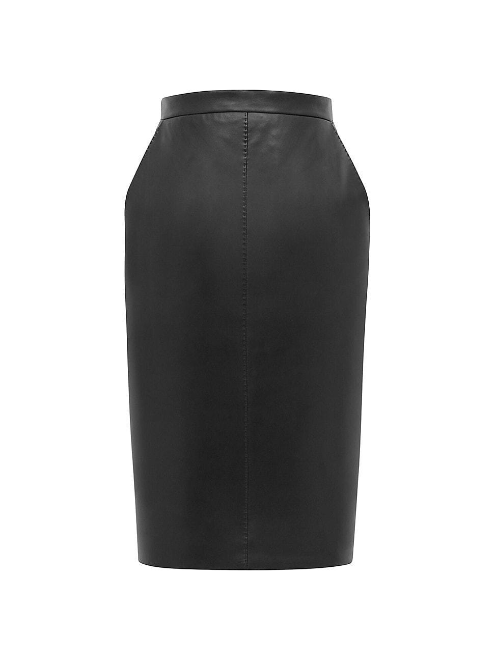 Womens Pencil Skirt in Lambskin Product Image