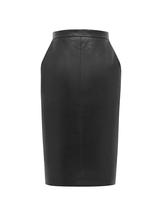 Womens Pencil Skirt in Lambskin Product Image