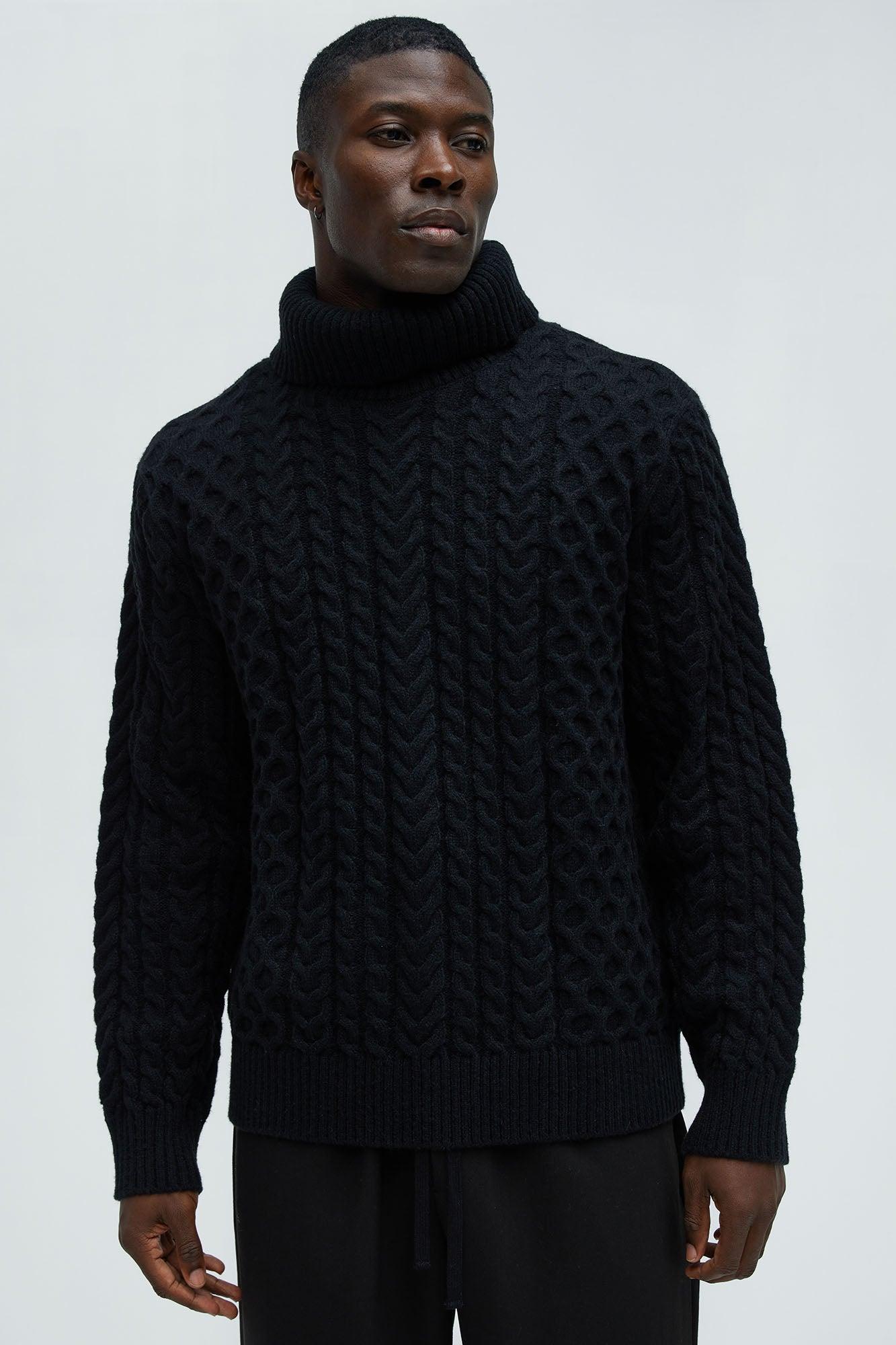 Got Potential Turtleneck Sweater - Black Product Image