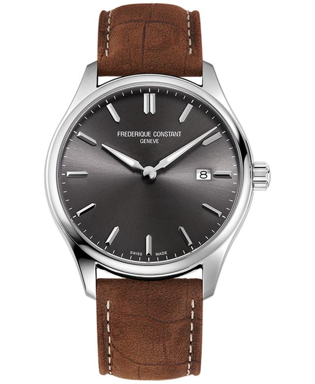 Frederique Constant Mens Swiss Classics Brown Leather Strap Watch 40mm - Brown Product Image