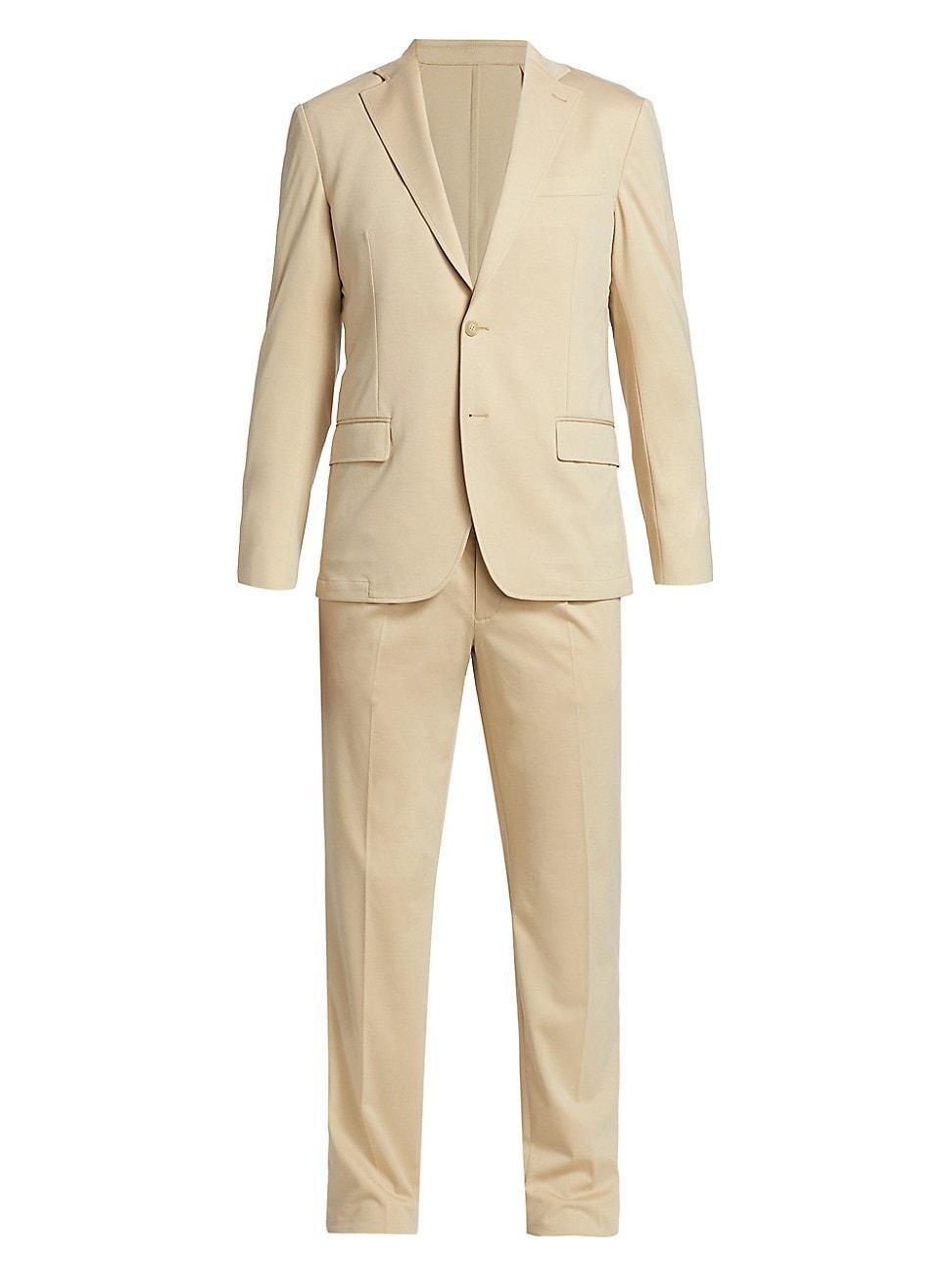 Mens Slim-Fit Single-Breasted Knit Suit Product Image