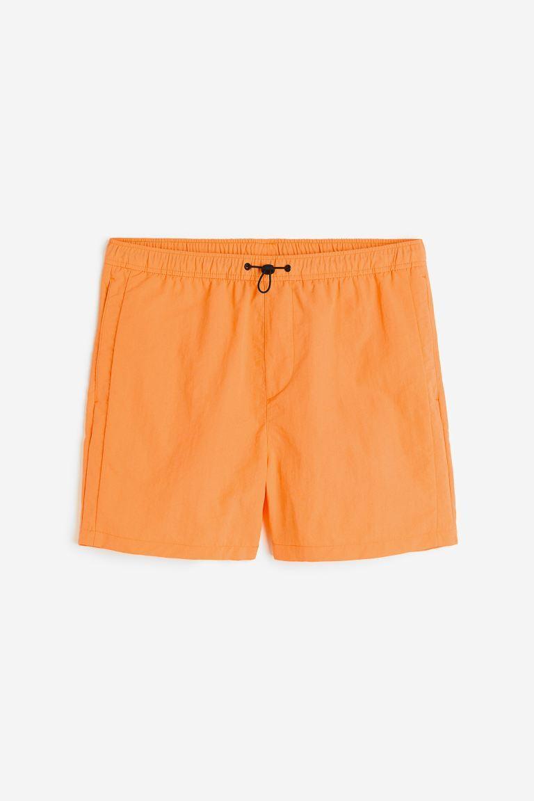 H & M - Regular Fit Nylon Shorts - Orange Product Image