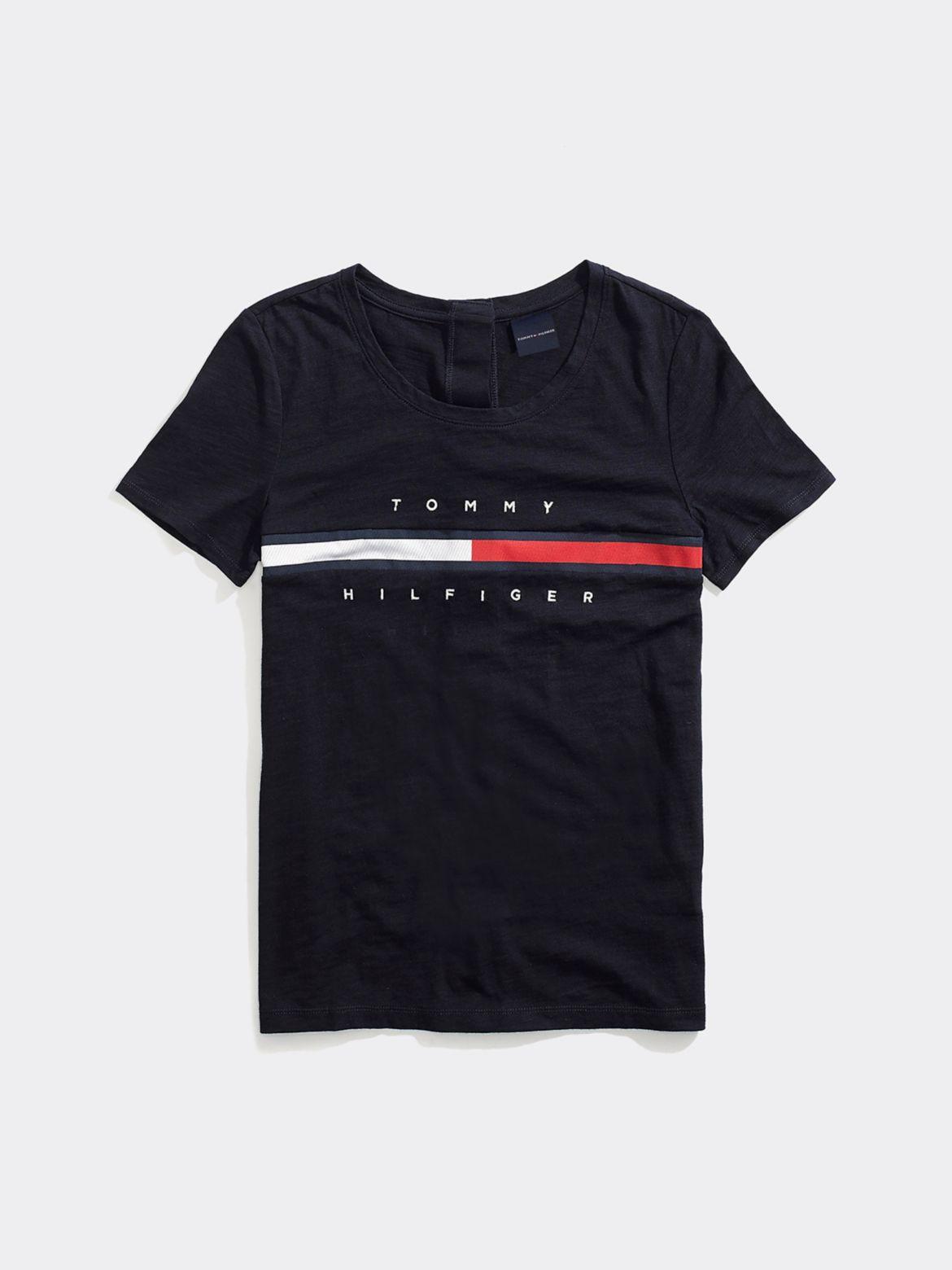 Tommy Hilfiger Women's Seated Fit Stripe Signature T-Shirt Product Image