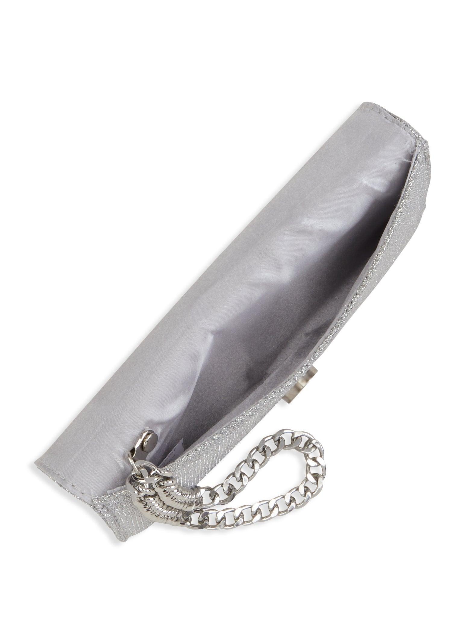 Rhinestone Studded Chain Strap Wristlet Female Product Image