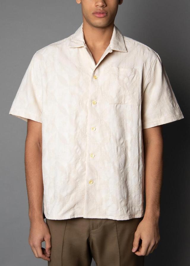 On Leave Camp Cream Shirt Product Image