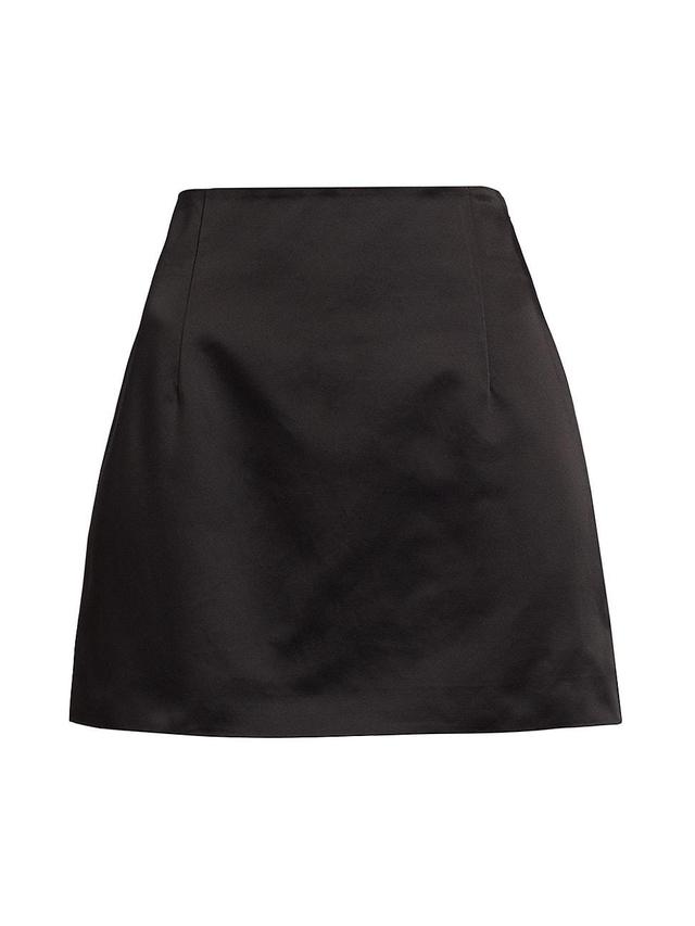 Womens Vera Silk Satin Miniskirt Product Image