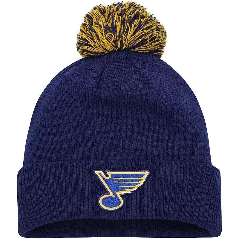 Mens adidas Blue St. Louis Blues Cold.rdy Cuffed Knit Hat with Pom Product Image