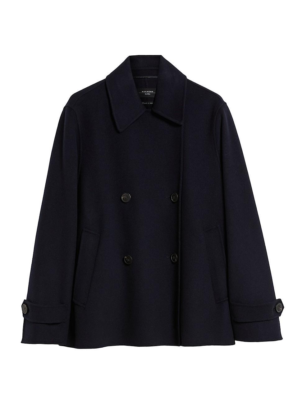 Womens Usuale Wool-Blend Double-Breasted Coat product image