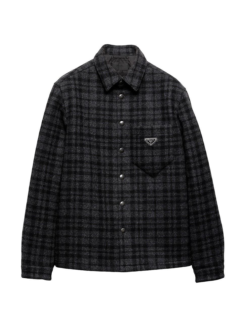 Mens Wool Check Overshirt Product Image