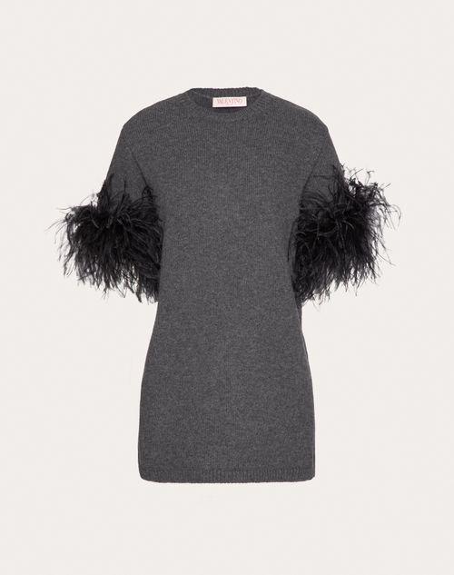 WOOL SWEATER WITH FEATHERS  Product Image