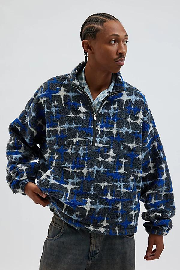 BDG Scotty Printed Fleece Half-Zip Mock Neck Sweatshirt Mens at Urban Outfitters Product Image