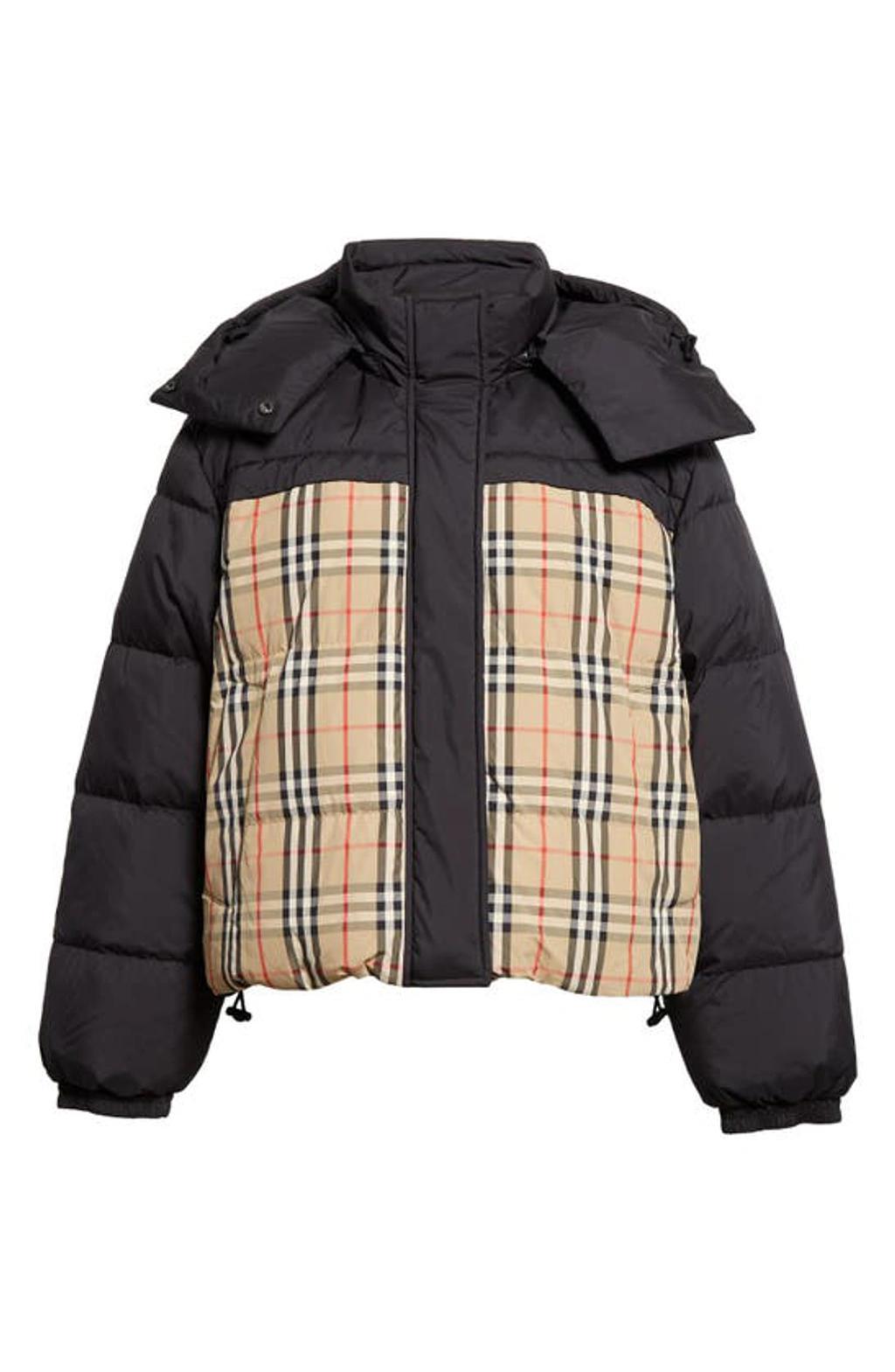 BURBERRY Lydden Reversible Puffer Jacket In Beige Product Image