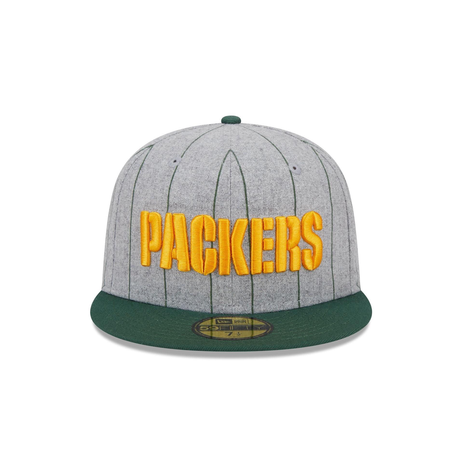 Green Bay Packers Heather Pinstripe 59FIFTY Fitted Hat Male Product Image