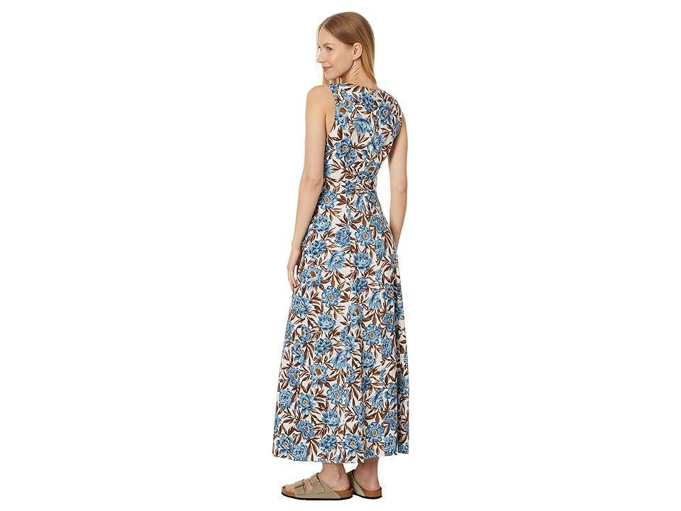 Madewell Sleeveless V-Neck Midi Dress in Floral (Stonewash ) Women's Dress Product Image