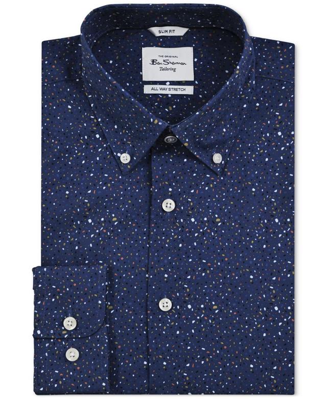 Ben Sherman Mens Slim-Fit Textured Shirt Product Image