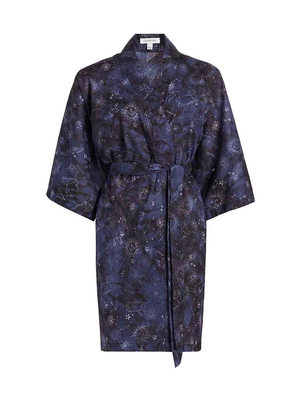 Womens Bejewel Celestial Cotton Sleep Robe Product Image