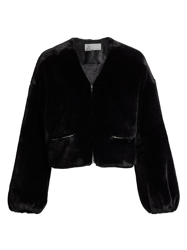 Womens Neptune Faux Fur Zip-Front Jacket Product Image