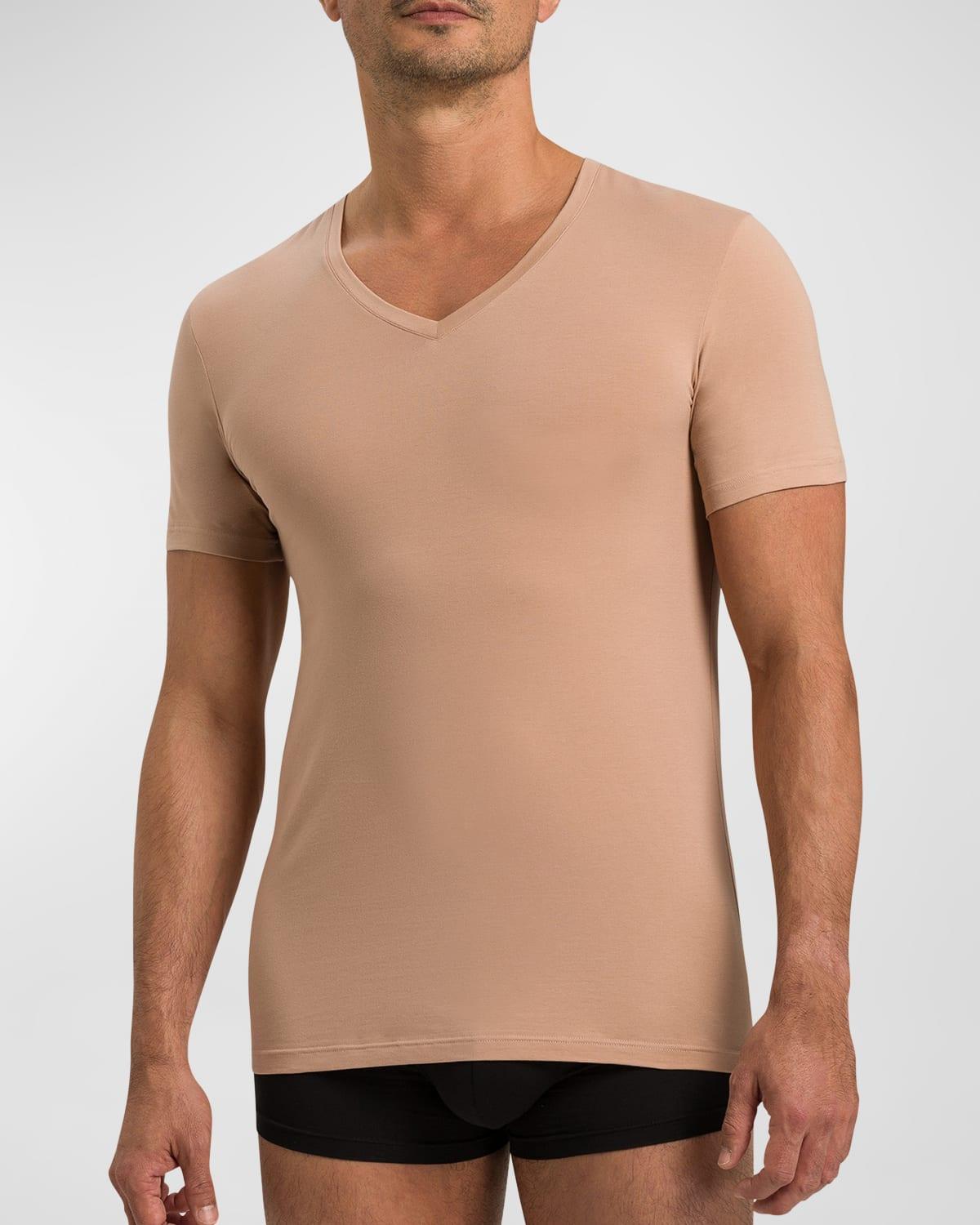 Mens Cotton Superior Short Sleeve V-Neck Tee Product Image