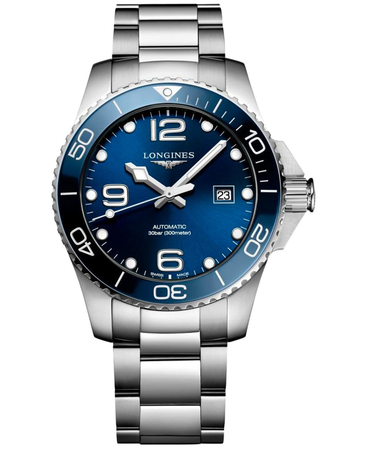 Longines Mens Blue Dial Hydroconquest Automatic Stainless Steel Bracelet Watch Product Image