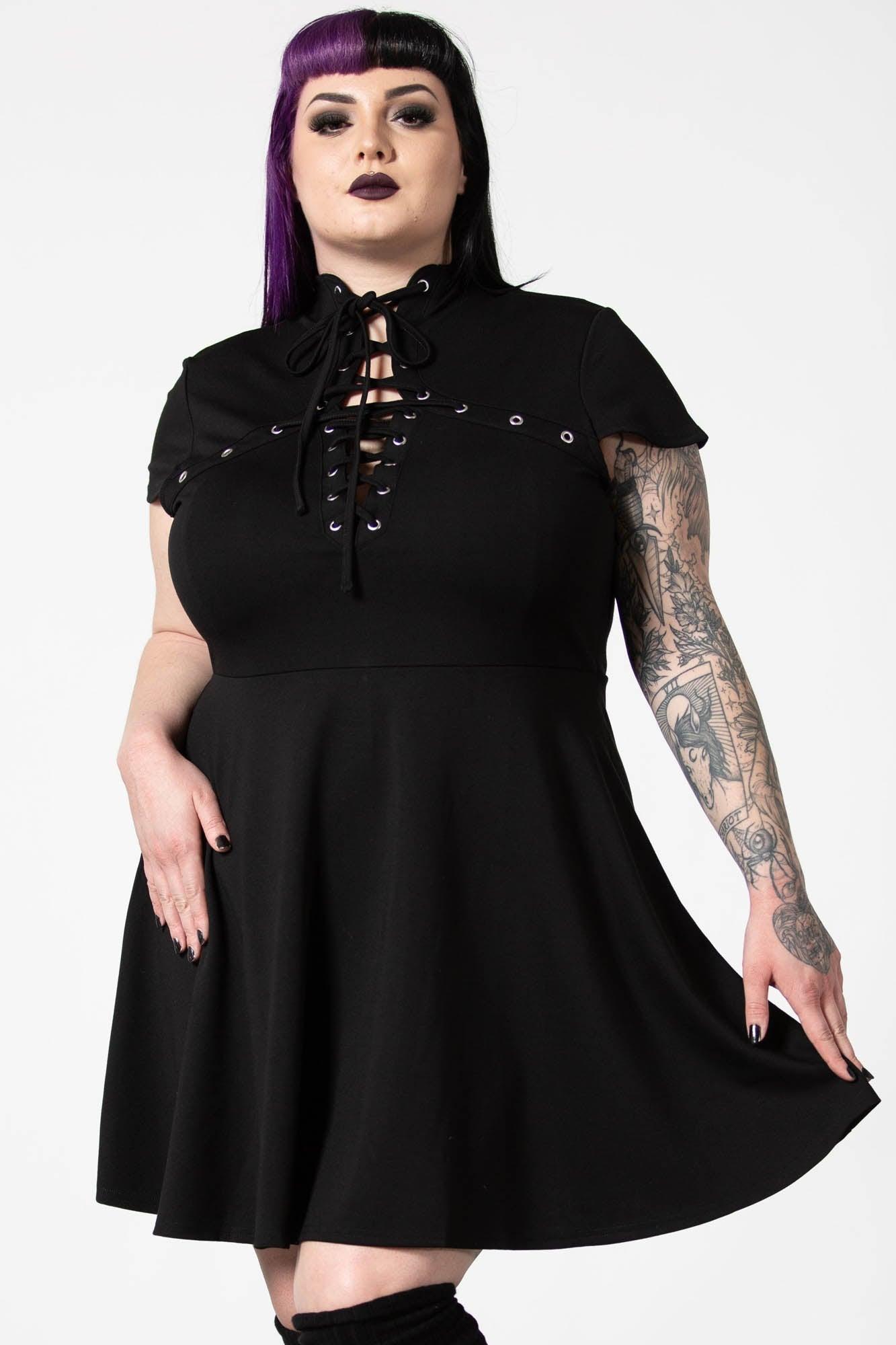 Tied Up Skater Dress [PLUS] Female Product Image