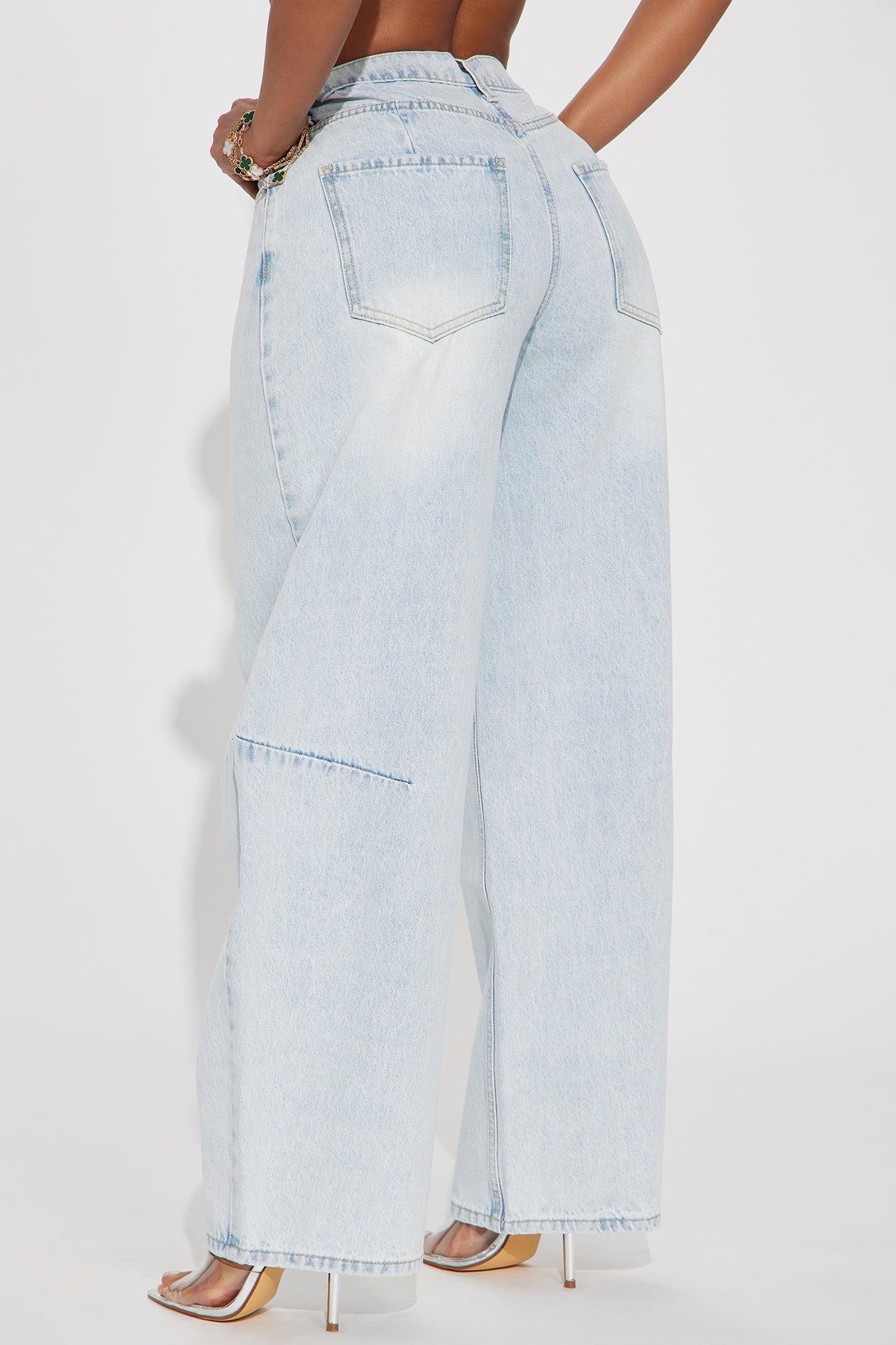 Exceeding Expectations Wide Leg Jeans - Light Wash Product Image