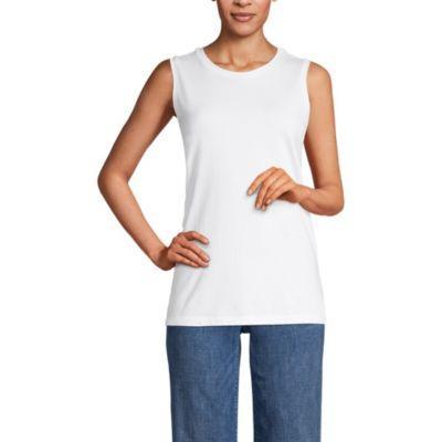 Petite Lands End Power Performance Tunic Tank Top, Womens Radiant Blue Product Image